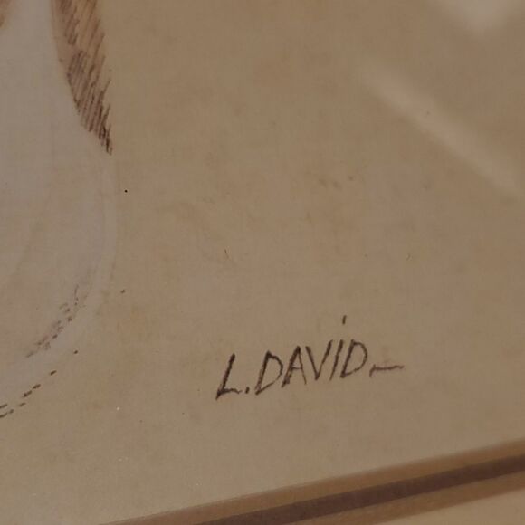 EUC Beautiful Silver Metallic Square Sketched Art - Picture 5 of 5